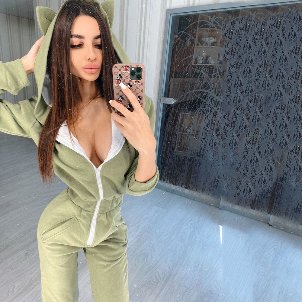 Sarah – Combinaison Décontractée en Coton avec Poches