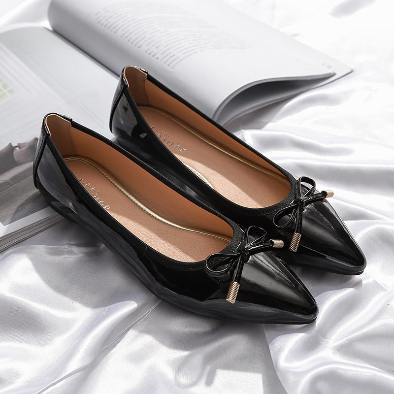 Amelia – Escarpins à talon pour femme en cuir vegan avec nœud papillon
