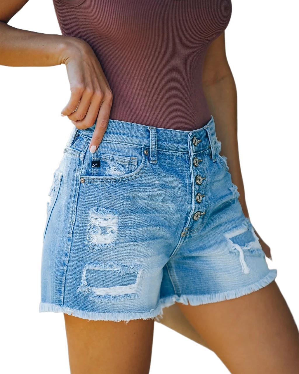 Lynda – Shorts en Jean Taille Haute pour Femme