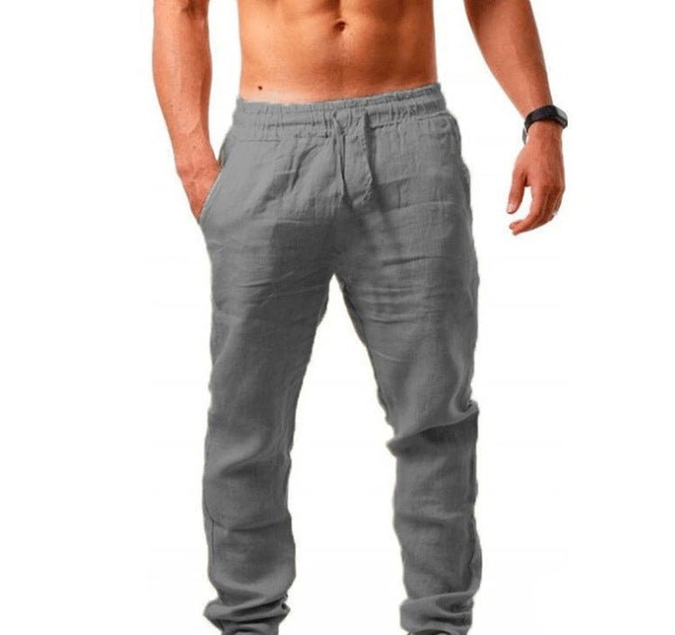 Jenny – Pantalon de sport décontracté en coton et lin respirant
