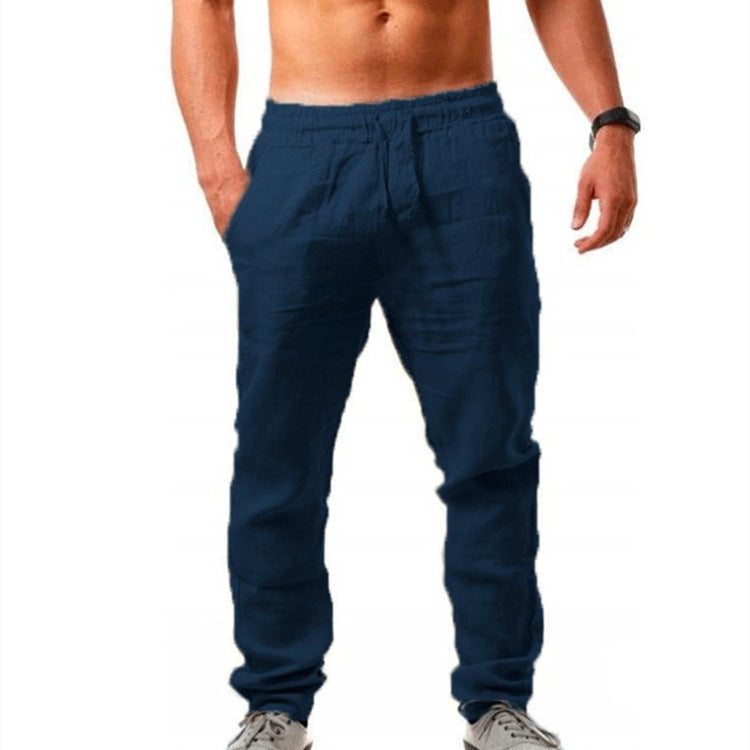 Jenny – Pantalon de sport décontracté en coton et lin respirant