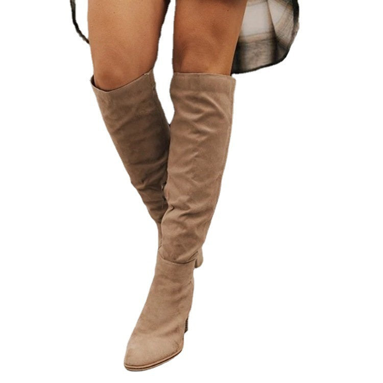 Victoria – Bottes élégantes à hauteur de genou avec fermeture éclair