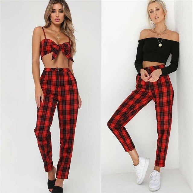 Paul – Pantalon minceur à motif carreaux noir et blanc