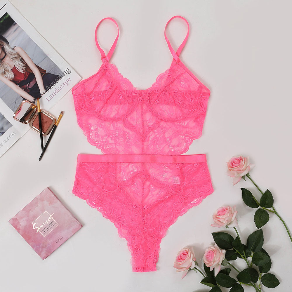 Lily – Corset Monopièce en Dentelle Sexy pour Femmes