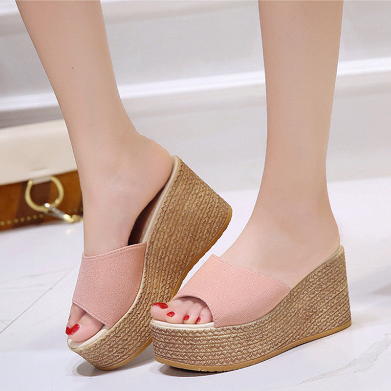 Amanda – Sandales pour Femmes avec Talon Compensé et Paillettes