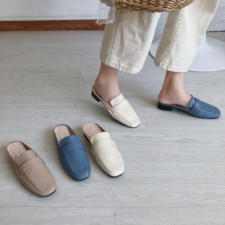 Jacqueline – Chaussures Plates avec Couvre-orteils en Cuir Vegan