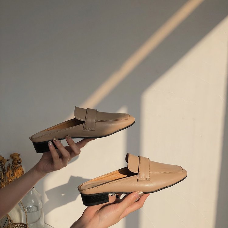 Jacqueline – Chaussures Plates avec Couvre-orteils en Cuir Vegan