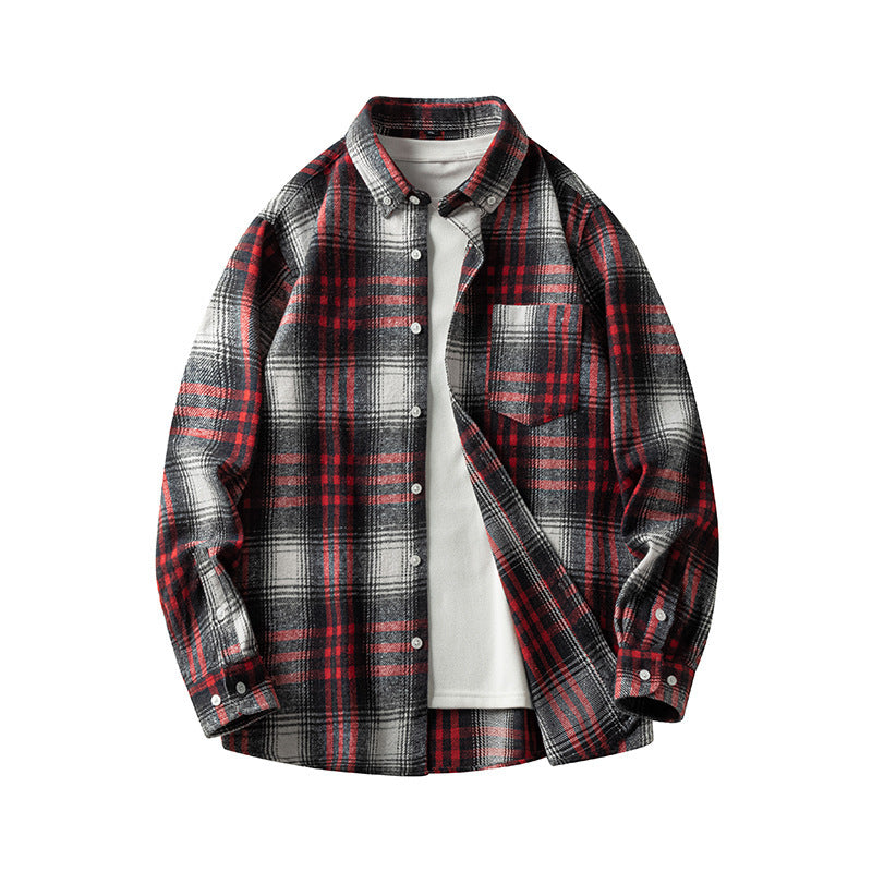 Grant – Chemise à manches longues en flanelle épaisse à carreaux