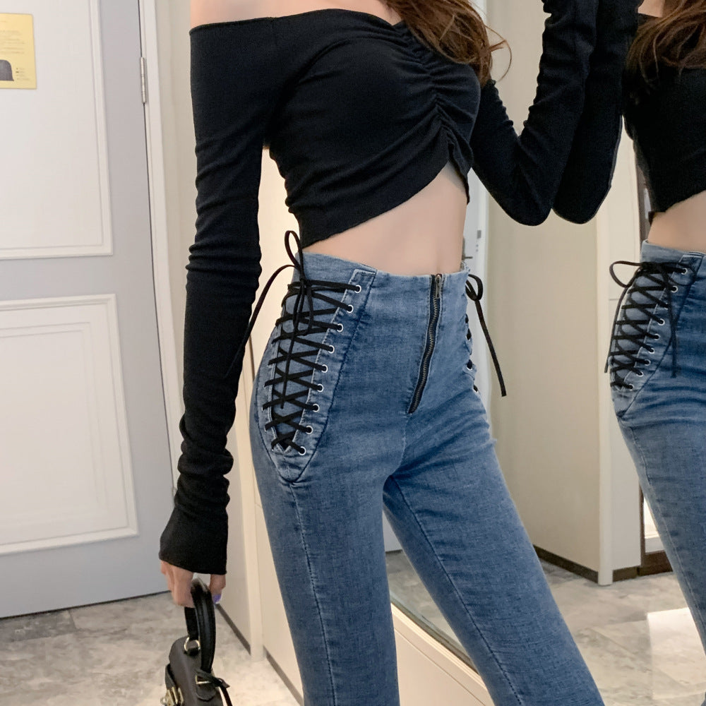 Phoebe – Jean Skinny Slim Taille Haute