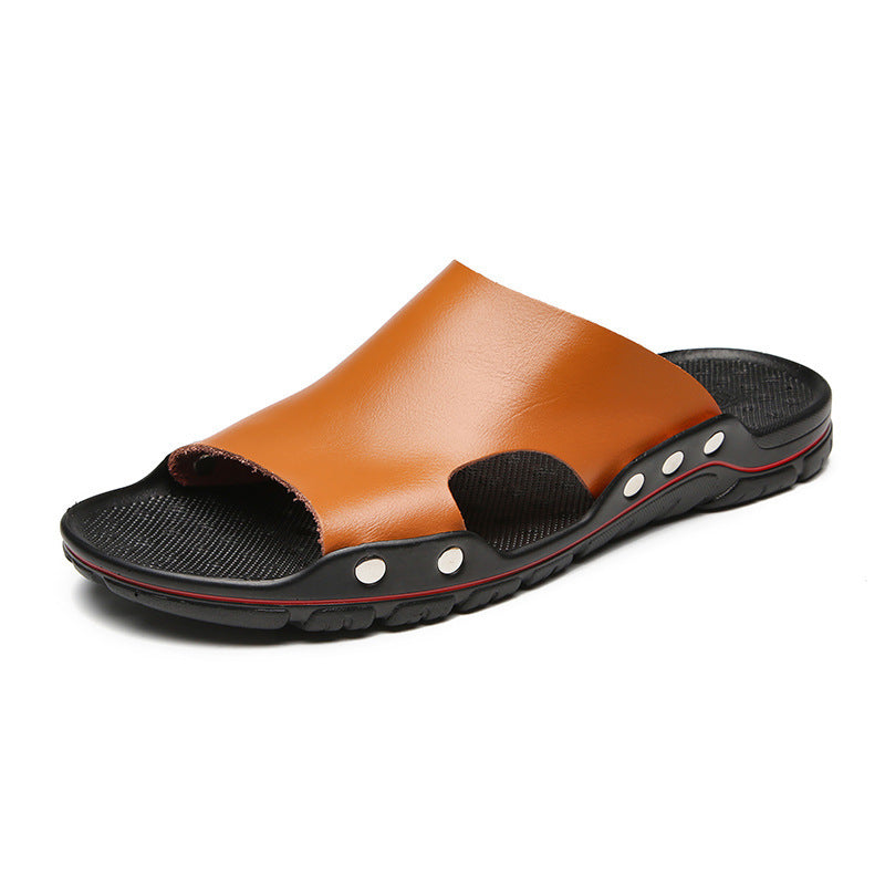 Adrian – Tongs d'été en cuir vegan pour hommes
