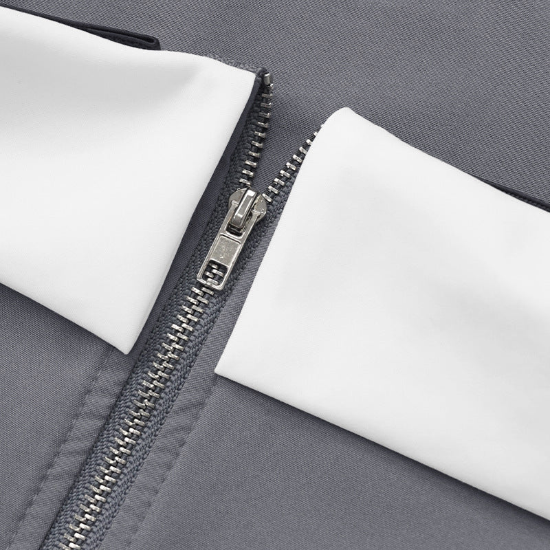 Sandra – Ensemble Deux Pièces avec Veste Contrastée et Pantalon Ample