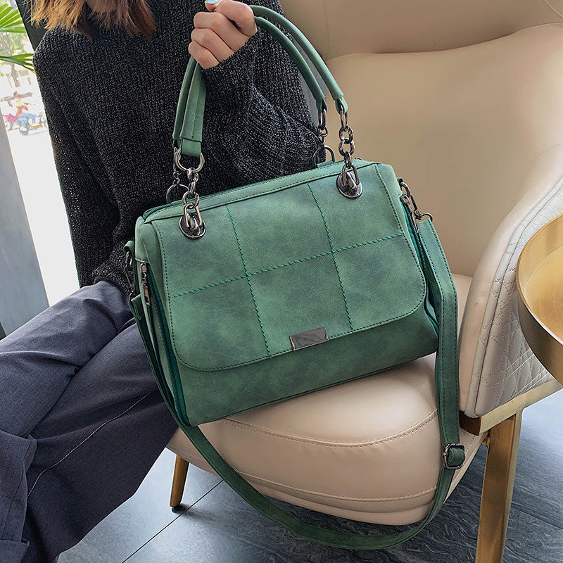 Heather – Grande Sacoche en Cuir Vegan Premium Vert Matcha