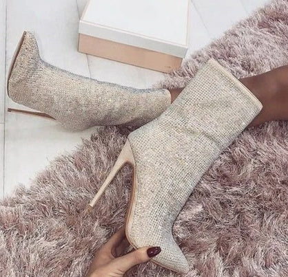 Natalie – Bottines à talons aiguille et bout pointu pour femmes