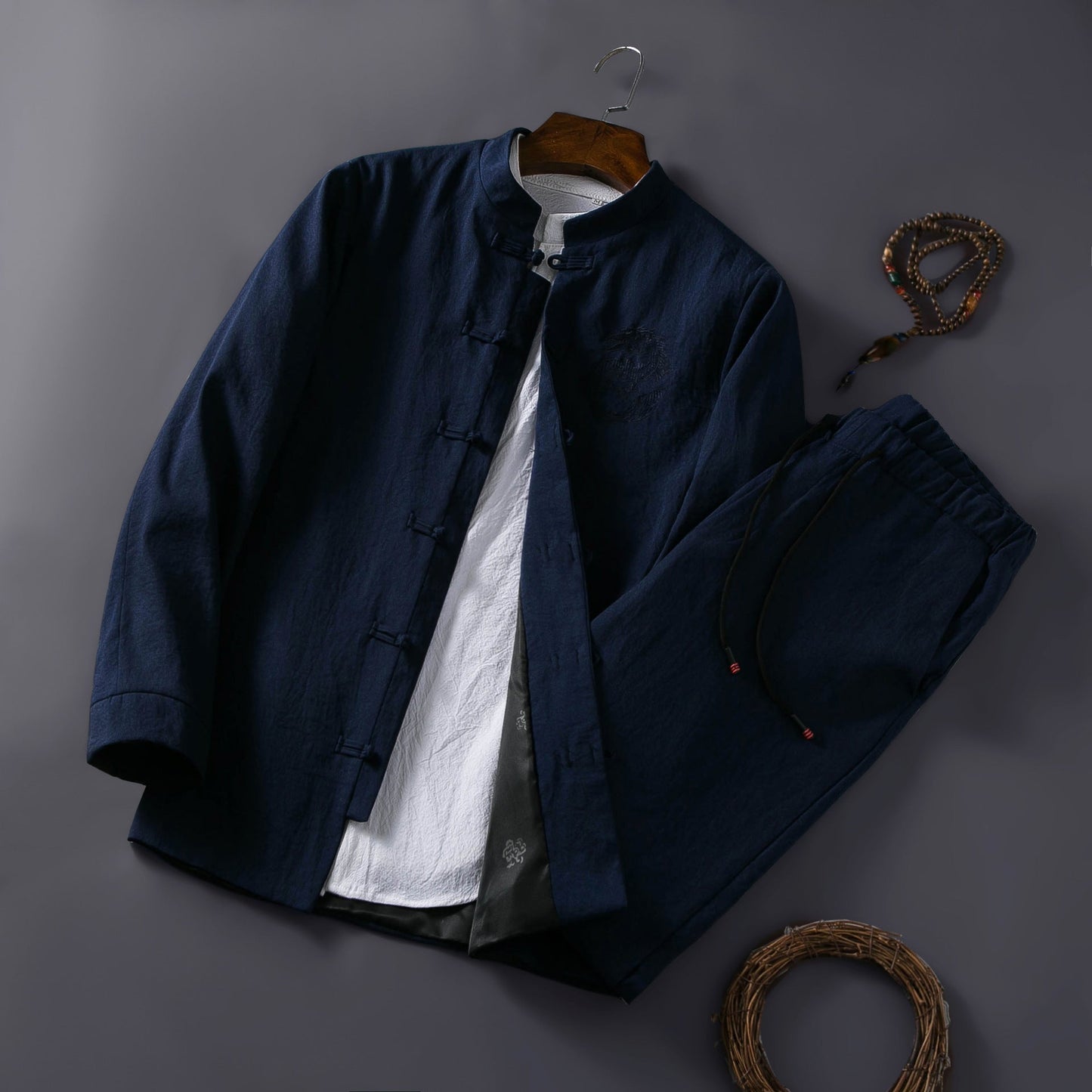 Ted – Costume Ethno Rétro avec Col Mandarin