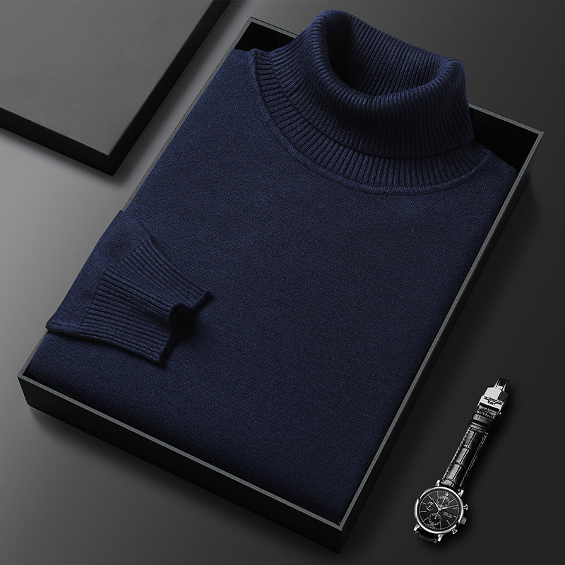 Tristan – Slim-Fit Rollkragenpullover in einfarbig