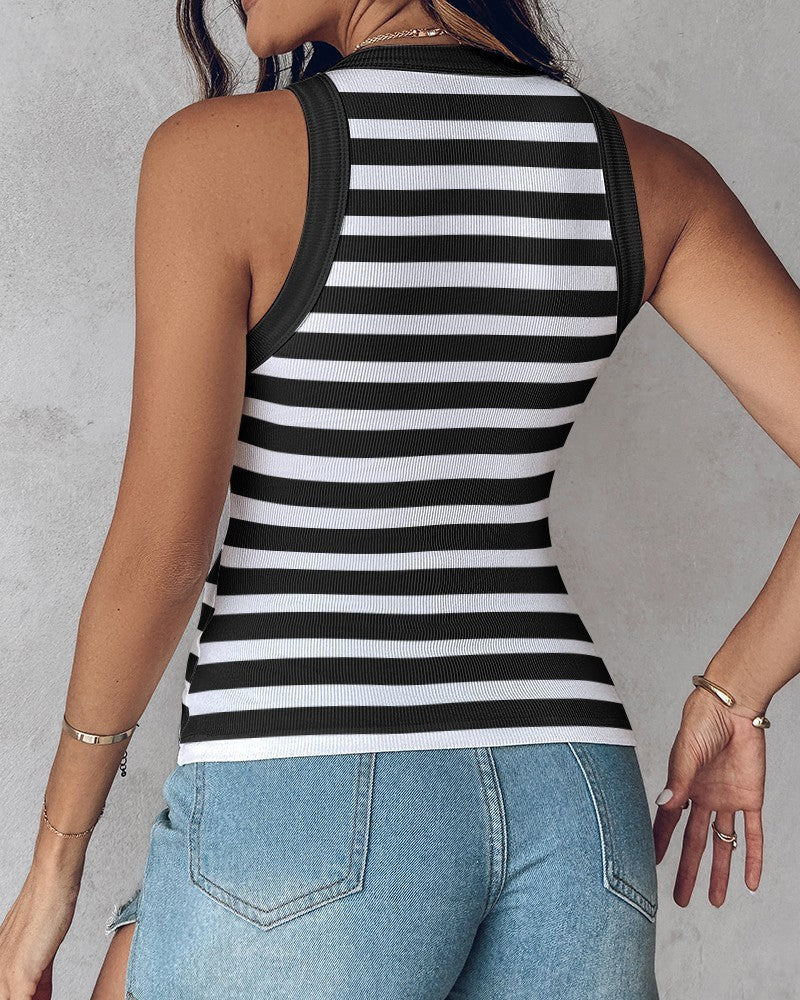 Katy – Débardeur rayé élégant avec bralette