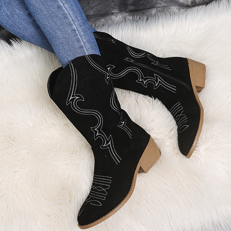 Anna – Grandes Bottes pour Femmes à Talon Bas