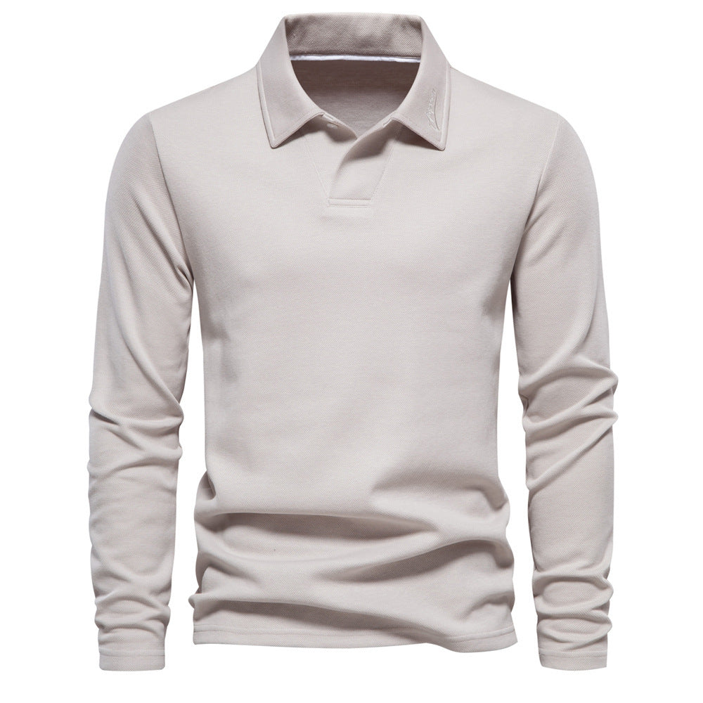 Garry – Polo à Manches Longues pour Hommes en Design Uni