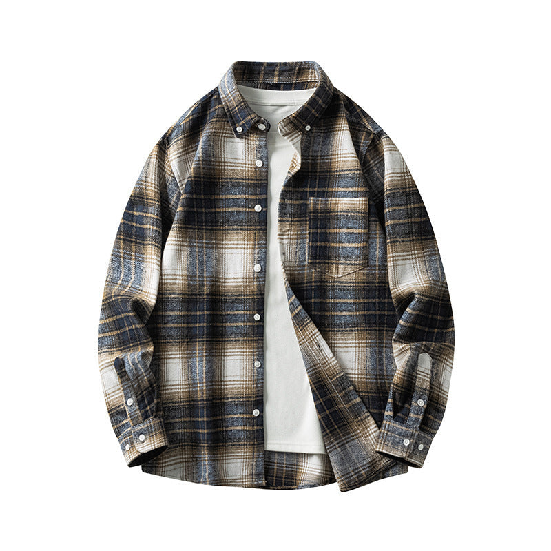 Grant – Chemise à manches longues en flanelle épaisse à carreaux