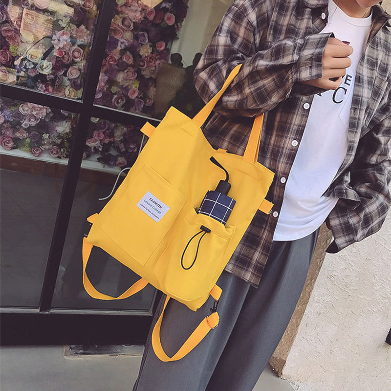 Amy – Élégant Sac Harajuku en Toile avec Compartiments