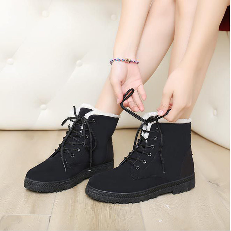 Angela – Bottes d'hiver avec col en peluche chaude pour femmes