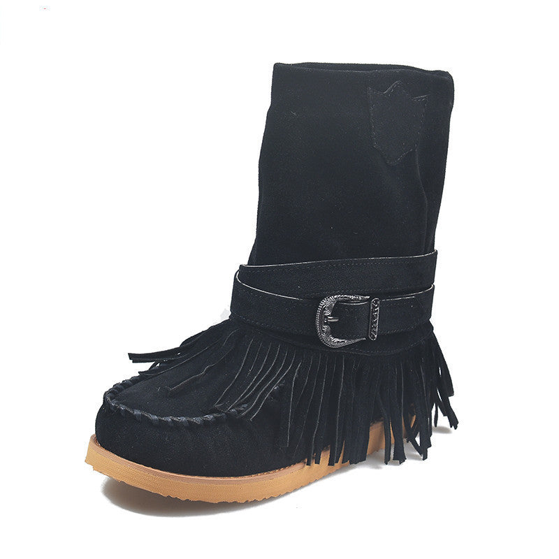 Adele – Bottes à Franges et Boucle pour Femme