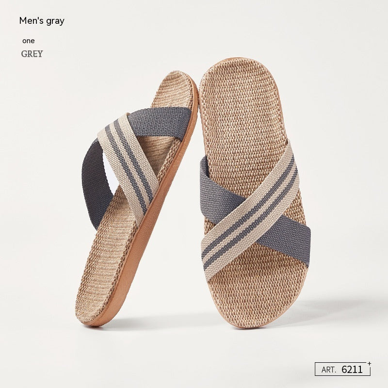 Sue – Sandales en lin croisées