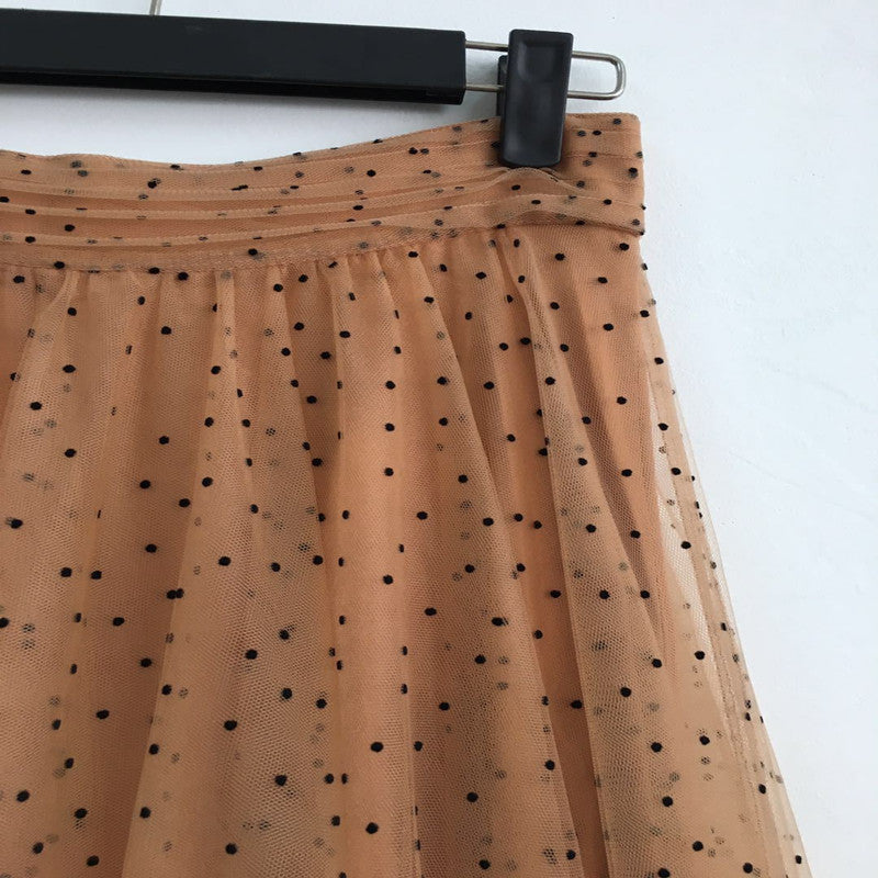 Sharon – Jupe en tulle à pois avec taille élastique haute