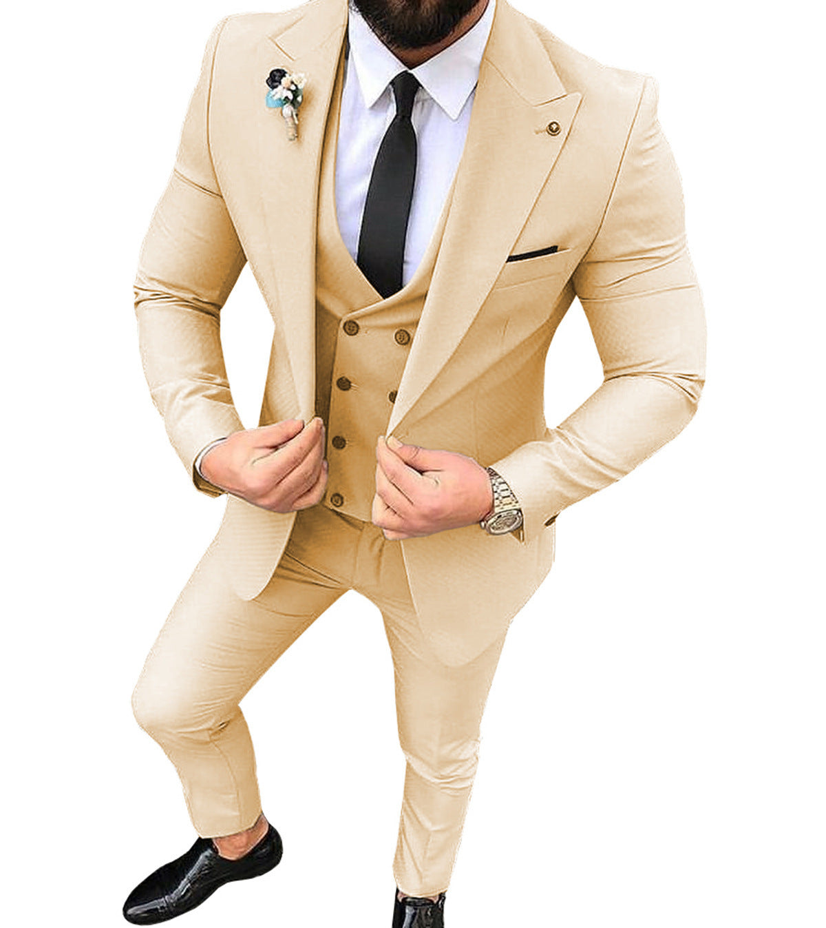 James – Costume Homme Élégant avec Col à Revers