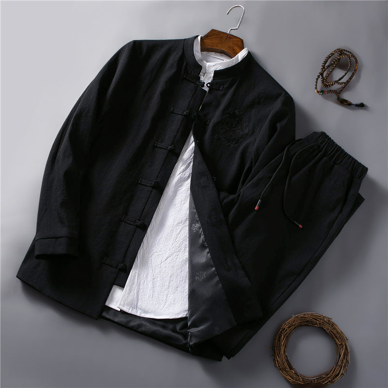 Ted – Costume Ethno Rétro avec Col Mandarin