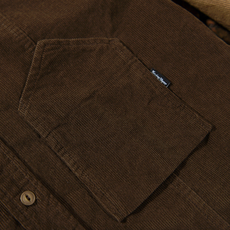 Nathan – Chemise décontractée en velours côtelé pour hommes