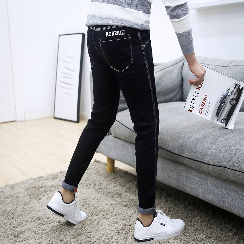 Jude – Pantalon noir déchiré pour homme