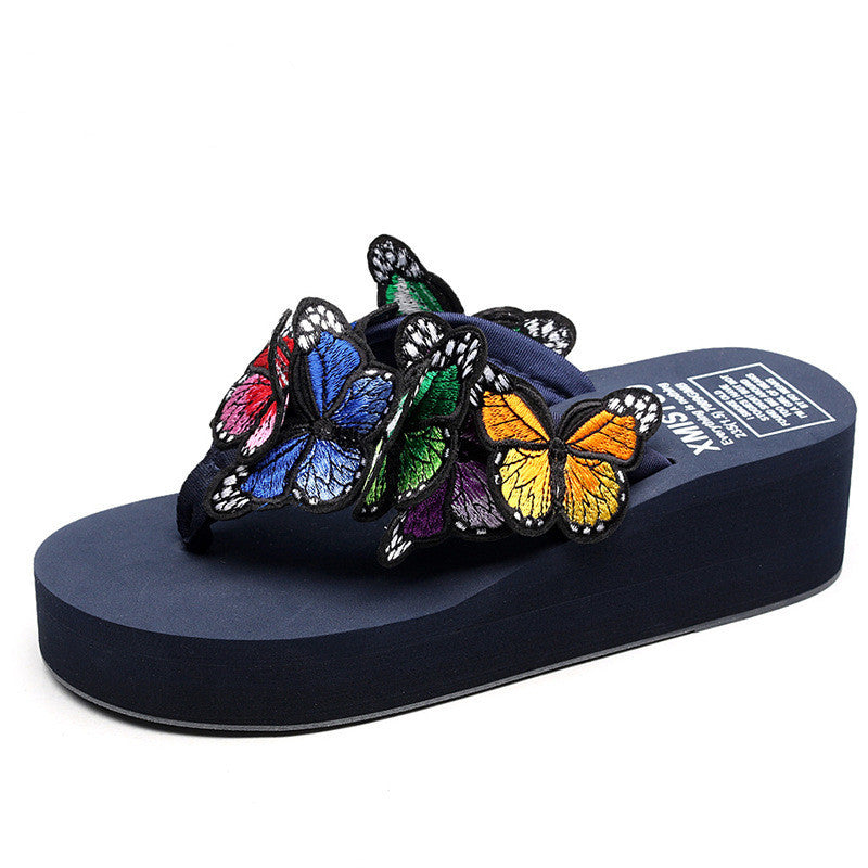 Danielle – Chaussons faits main pour femmes avec motif papillon