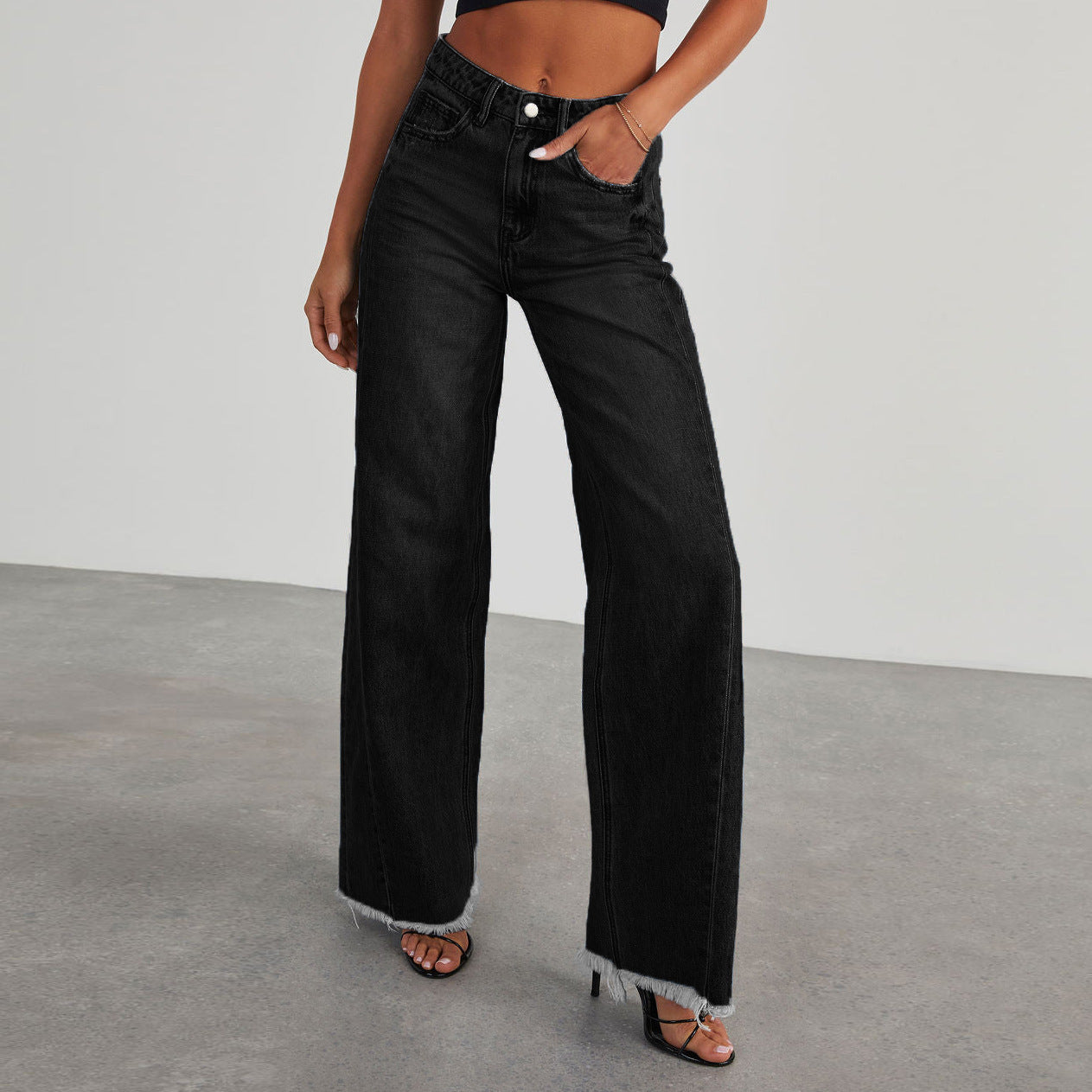 Gabrielle – Jeans Femme Taille Haute avec Poches