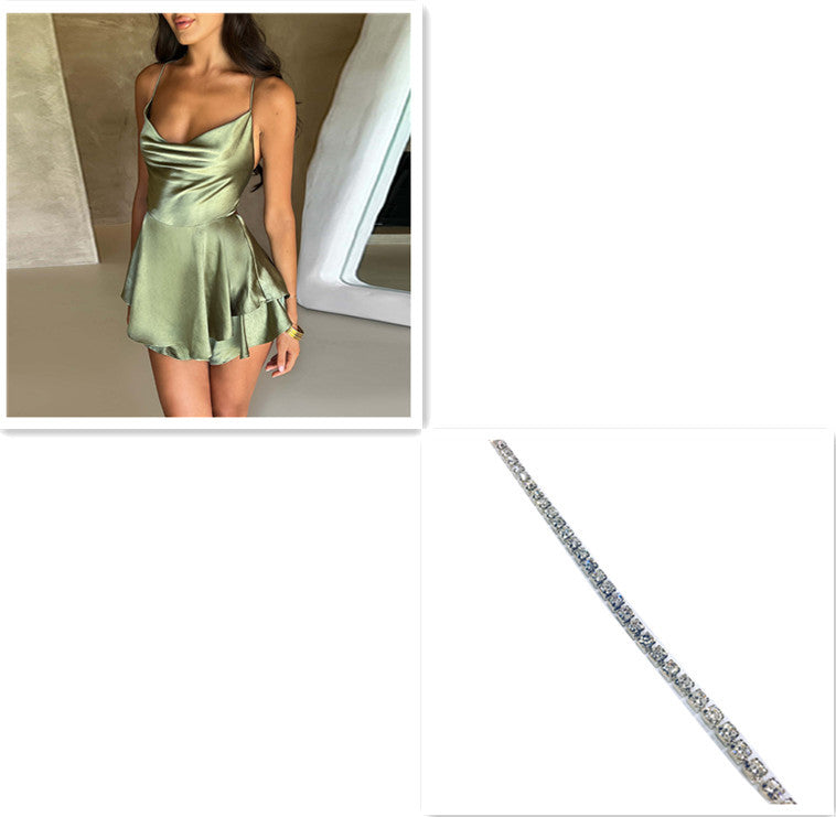 Julia – Robe élégante en satin avec dos nu