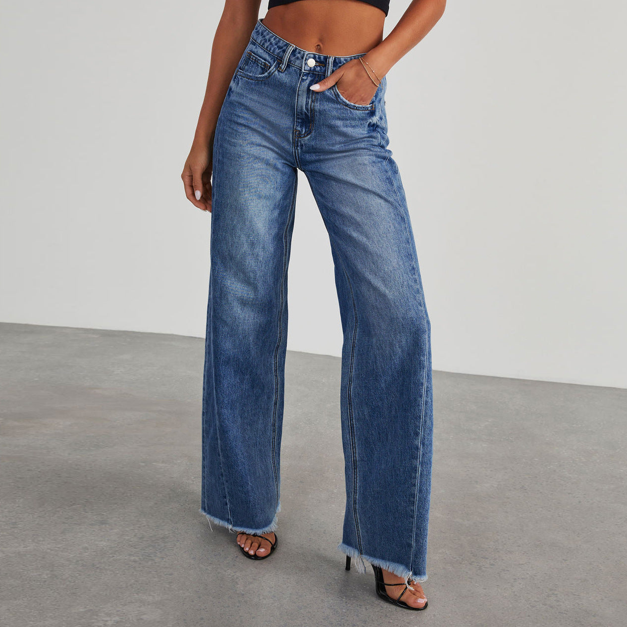 Gabrielle – Jeans Femme Taille Haute avec Poches