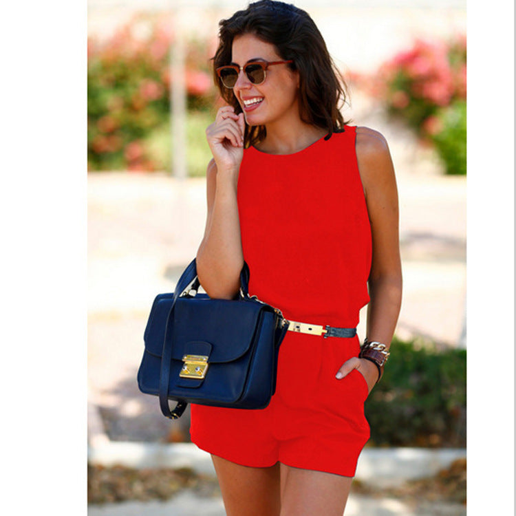Miranda – Jumpsuit dos nu avec ceinture pour femmes