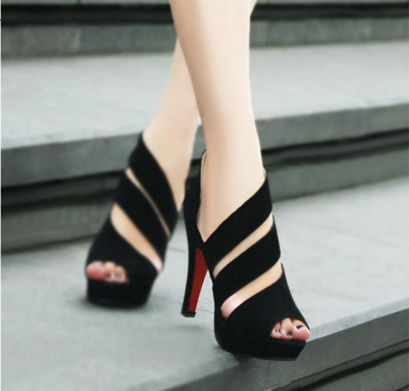 Robyn – Talons Hauts à Bout Ouvert en Suède Vegan