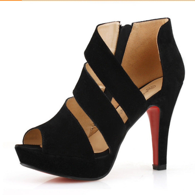 Robyn – Talons Hauts à Bout Ouvert en Suède Vegan