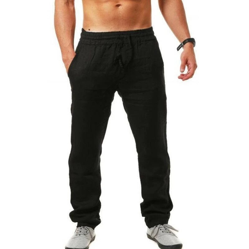 Jenny – Pantalon de sport décontracté en coton et lin respirant