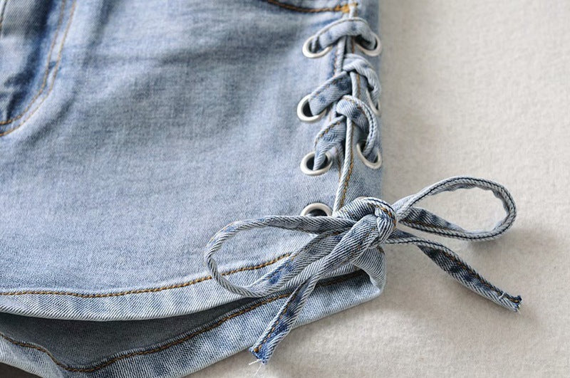 Ann – Shorts en denim personnalisées avec nœud pour femmes