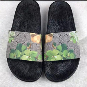 Angela – Chaussons Femme avec Motif Floral et Semelles en Caoutchouc