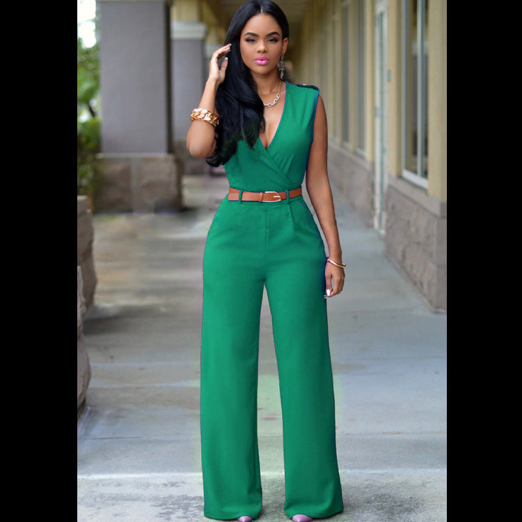 Laura – Pantalon Évasé Taille Haute avec Ceinture