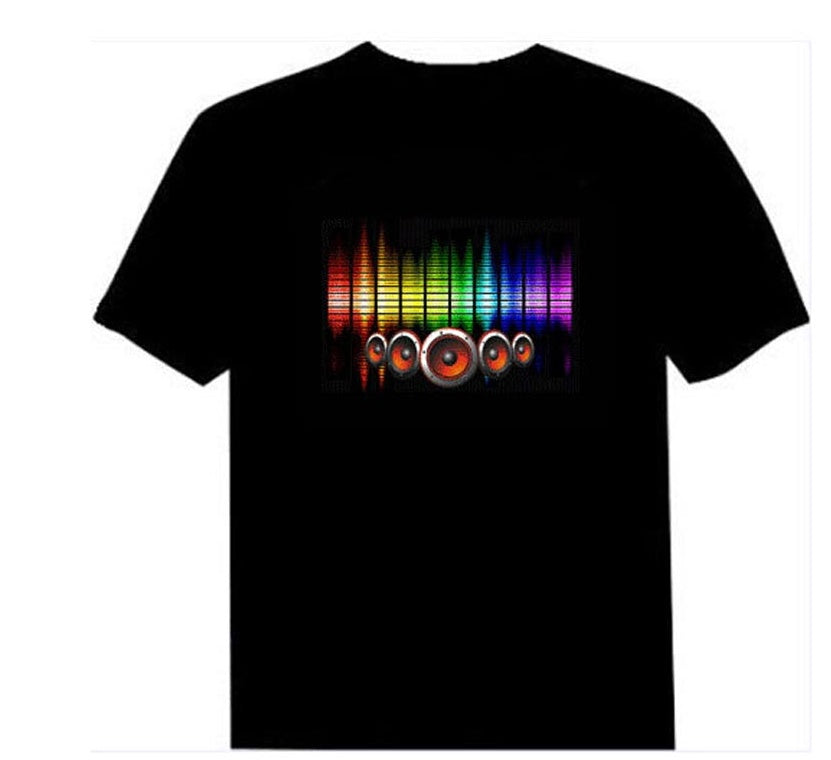 Ann – T-shirt activé par la musique avec effet lumineux