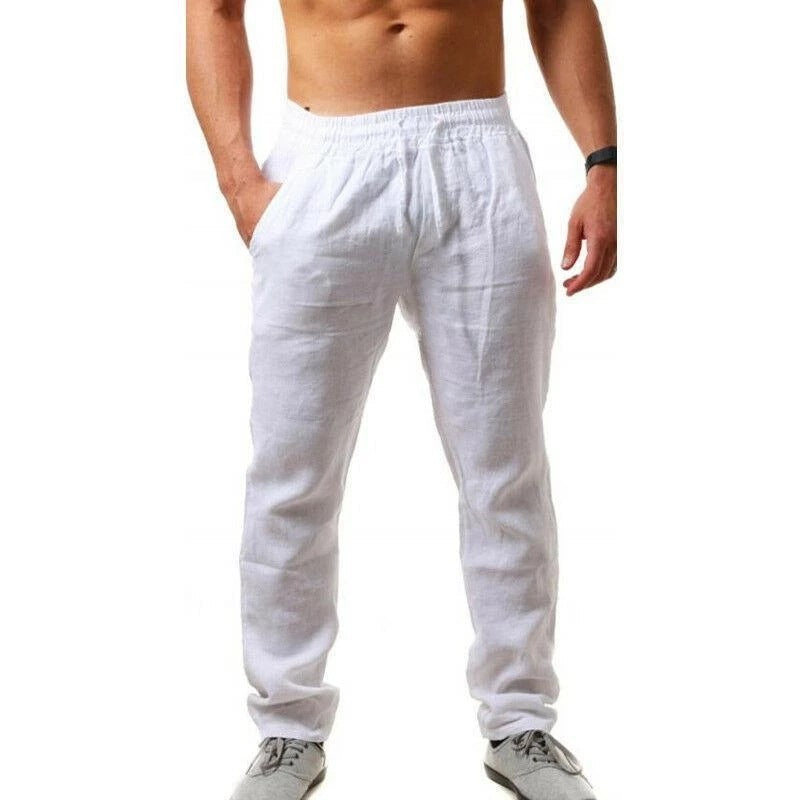 Jenny – Pantalon de sport décontracté en coton et lin respirant