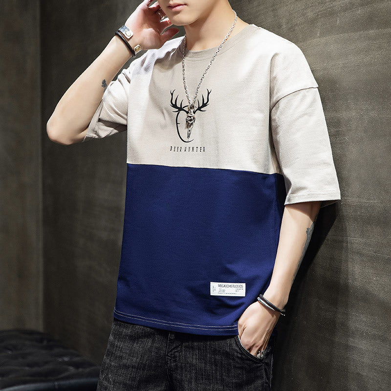 Derek – T-shirt ample décontracté avec manches courtes pour hommes