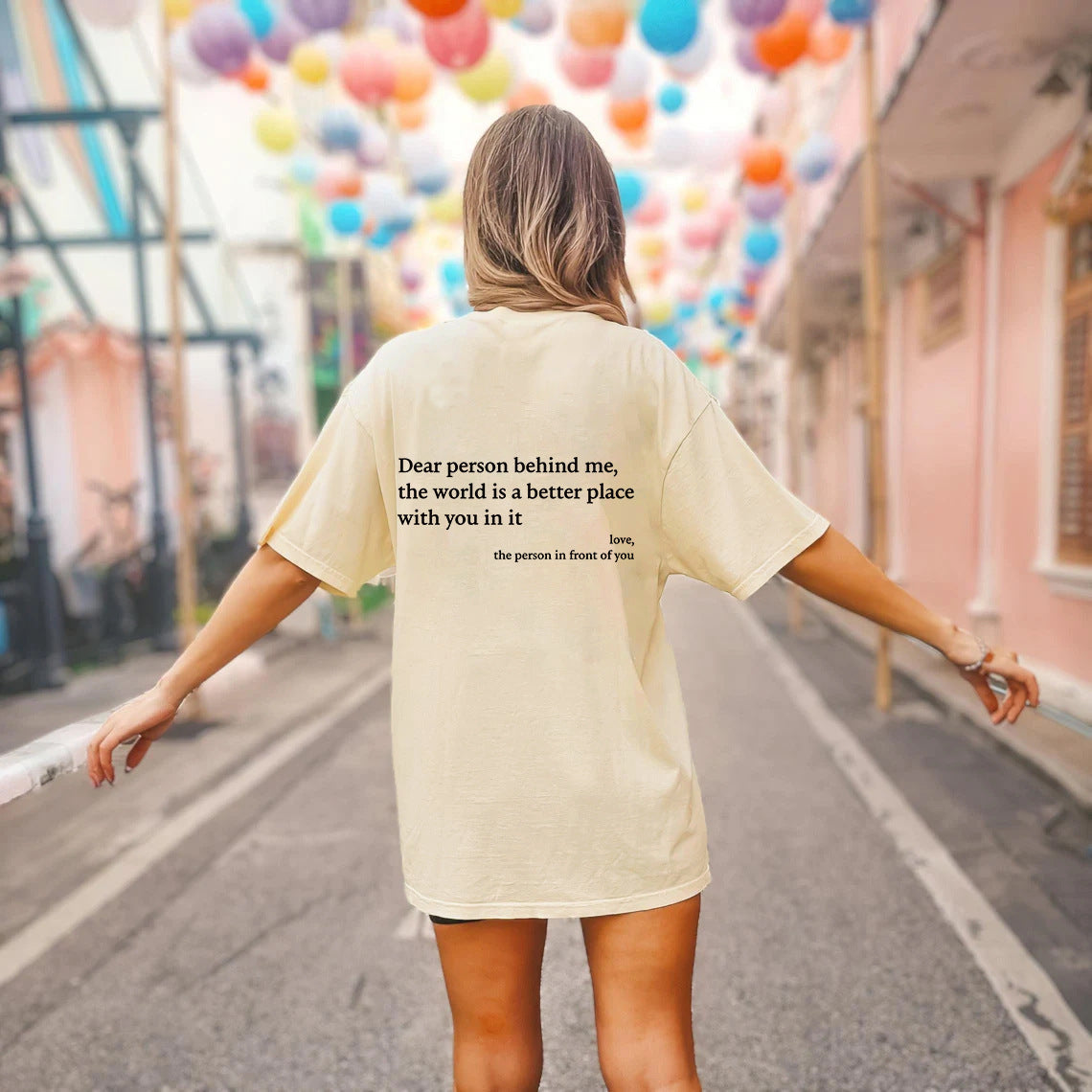 Sophie – T-shirt à col rond avec slogan
