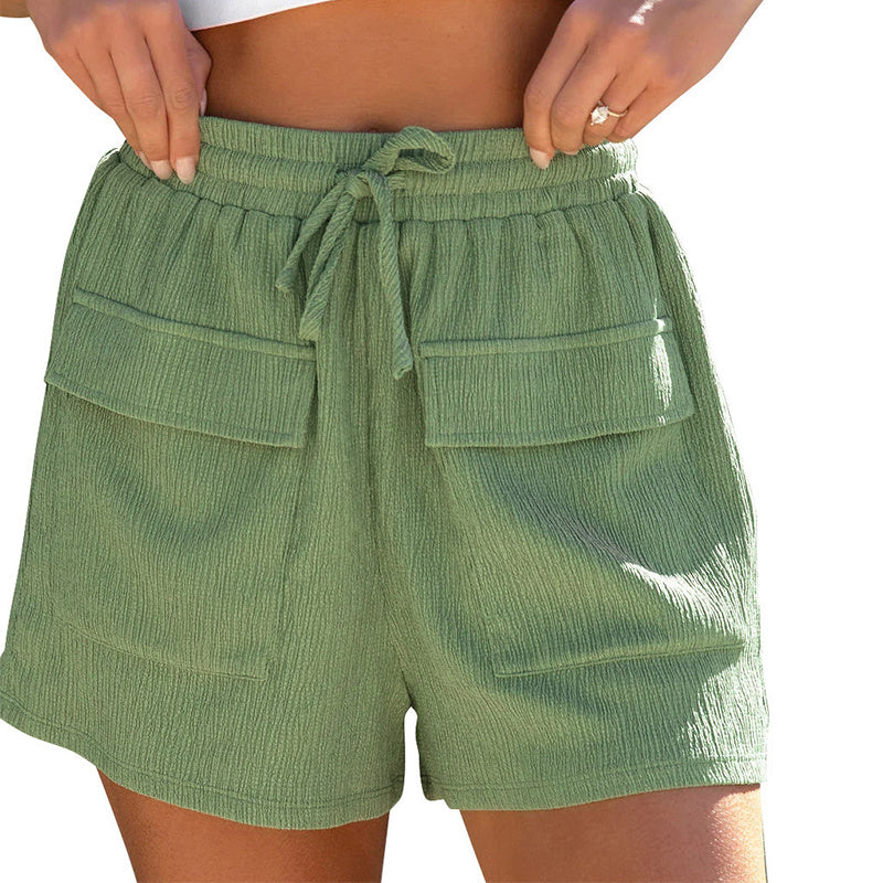 Marion – Shorts d'été avec cordon et poches pour femmes