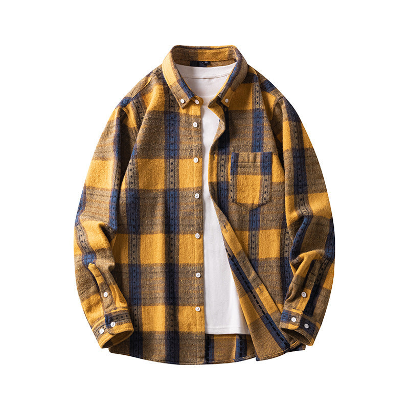 Grant – Chemise à manches longues en flanelle épaisse à carreaux