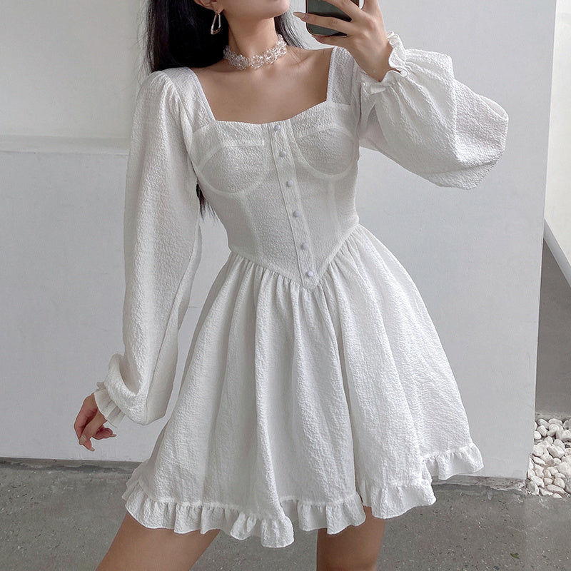 Leah – Tunique Féérique Blanche en Chiffon